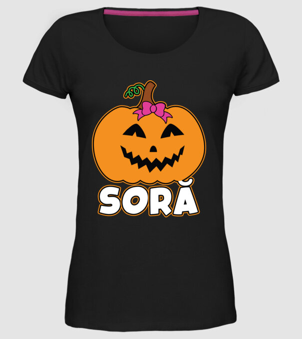 soră model negru pe tricou
