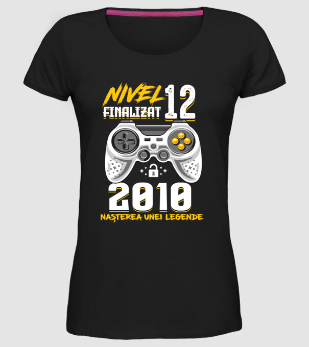 Nivel 12 finalizat. 2010 nașterea unei legende model negru pe tricou