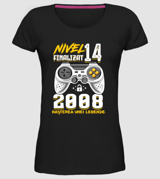 Nivel 14 finalizat. 2008 nașterea unei legende model negru pe tricou