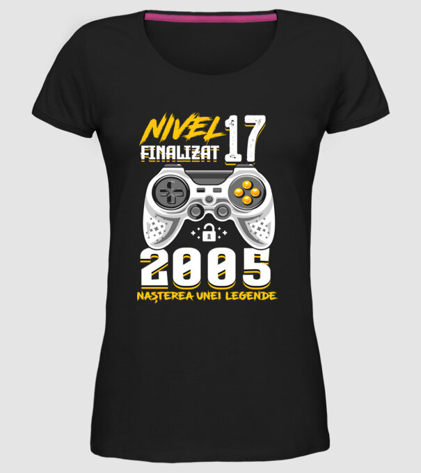 Nivel 17 finalizat. 2005 nașterea unei legende model negru pe tricou