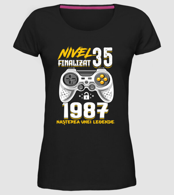 Nivel 35 finalizat. 1987 nașterea unei legende model negru pe tricou