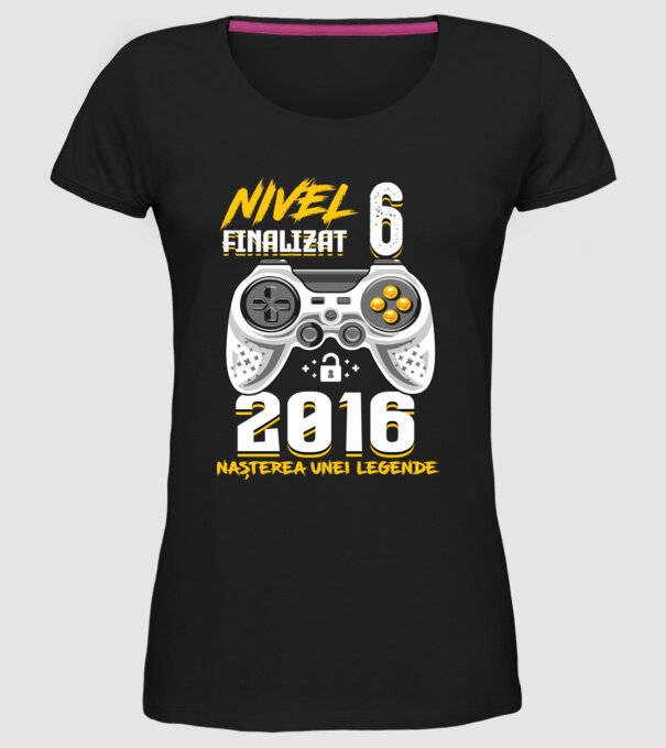 Nivel 6 finalizat. 2016 nașterea unei legende model negru pe tricou