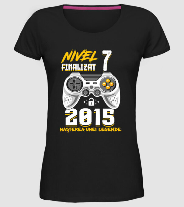 Nivel 7 finalizat. 2015 nașterea unei legende model negru pe tricou