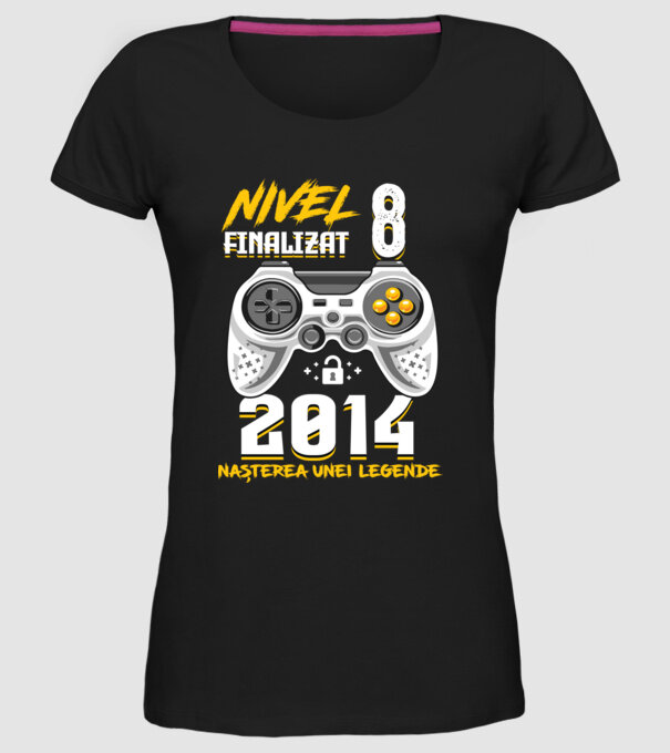 Nivel 8 finalizat. 2014 nașterea unei legende model negru pe tricou