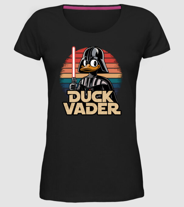 Duck Vader model negru pe tricou