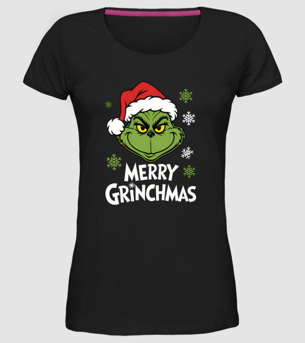 Merry Grinchmas Negru model negru pe tricou