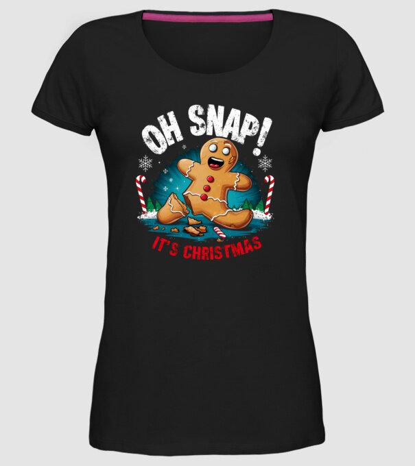 Oh snap! It's christmas Negru model negru pe tricou