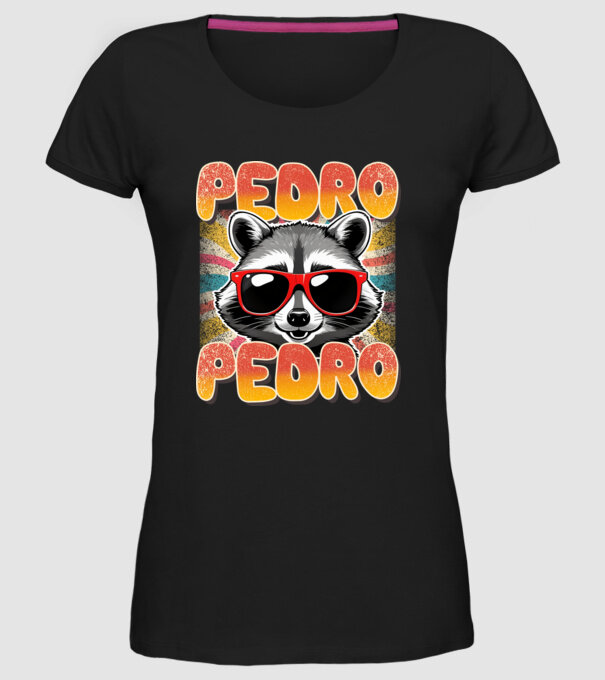 Pedro Pedro groovy retro model negru pe tricou