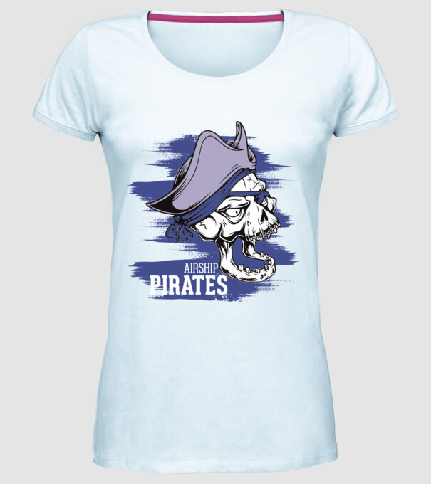 Airship Pirates 2 - Pirat model albastru deschis pe tricou