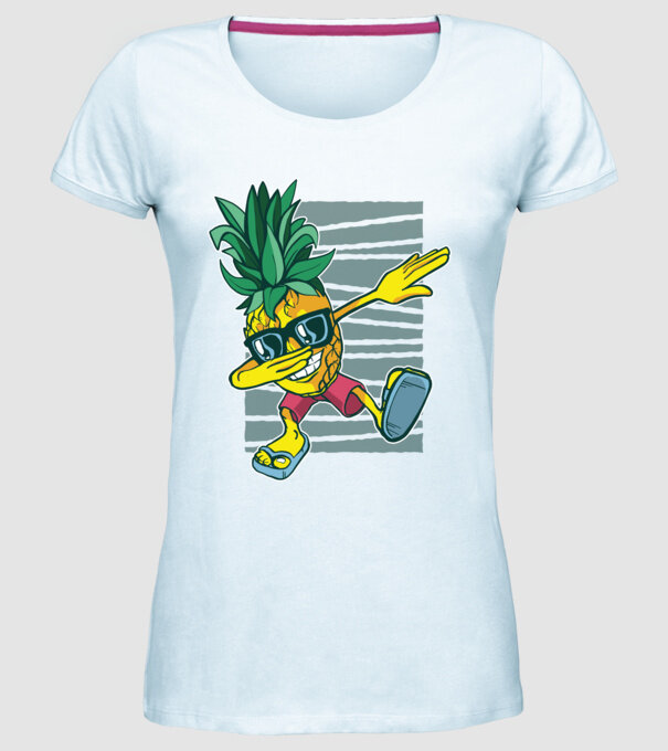 Ananas DAB dans model albastru deschis pe tricou