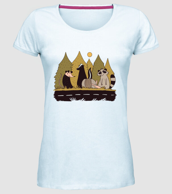 Animals Crossing model albastru deschis pe tricou