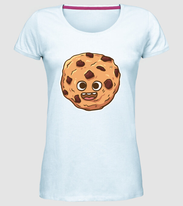 Cookie drăguț model albastru deschis pe tricou