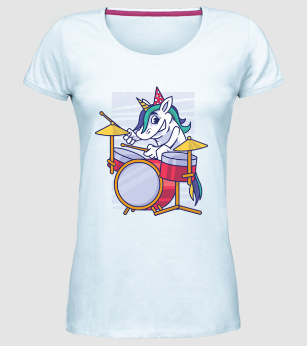Unicorn Baterist Zi de naștere model albastru deschis pe tricou