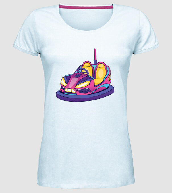 Dodgem model albastru deschis pe tricou