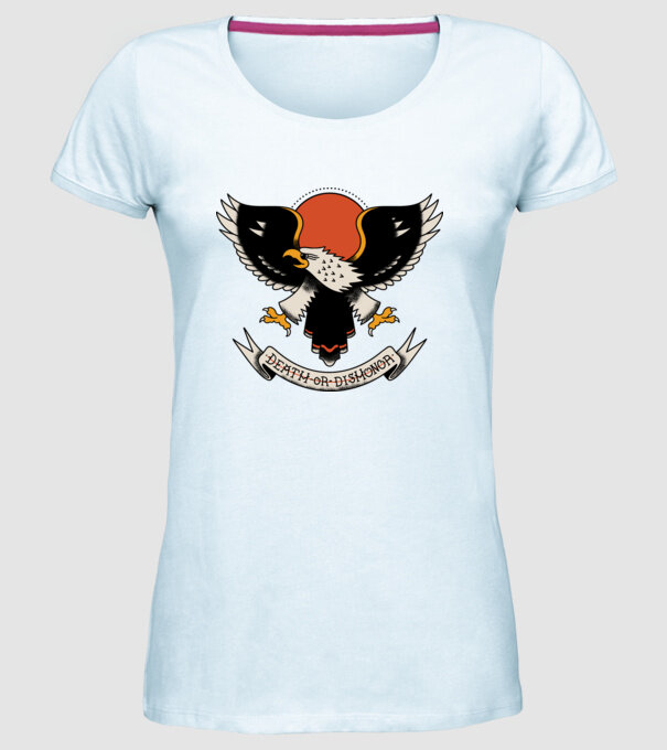 Eagle Tatuaj model albastru deschis pe tricou