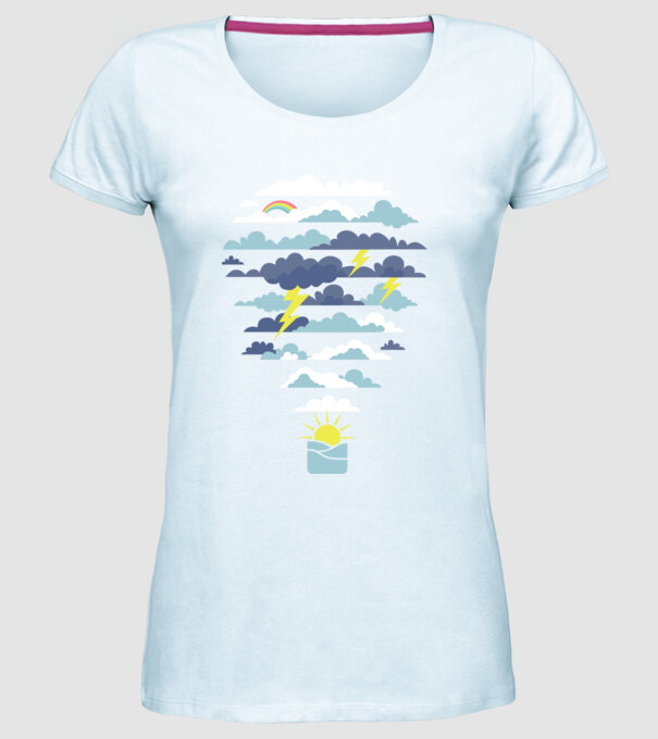 Nor Balon model albastru deschis pe tricou