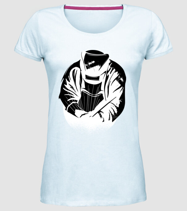 Tricou sudor model albastru deschis pe tricou