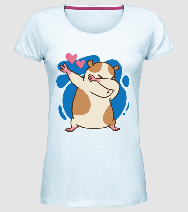 Hamster DAB model albastru deschis pe tricou
