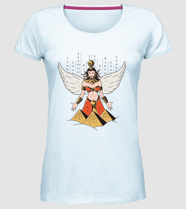 Zeița Isis model albastru deschis pe tricou