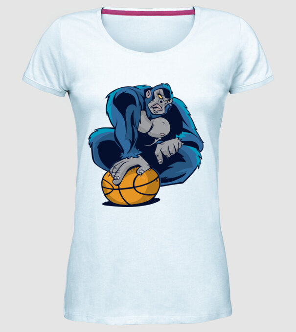Gorilă Baschet model albastru deschis pe tricou