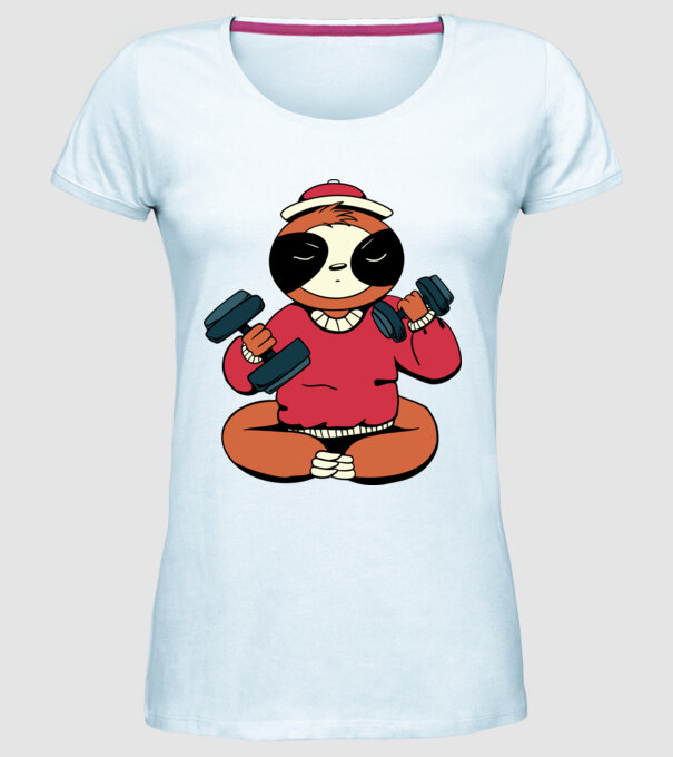 Antrenament Leneș model albastru deschis pe tricou