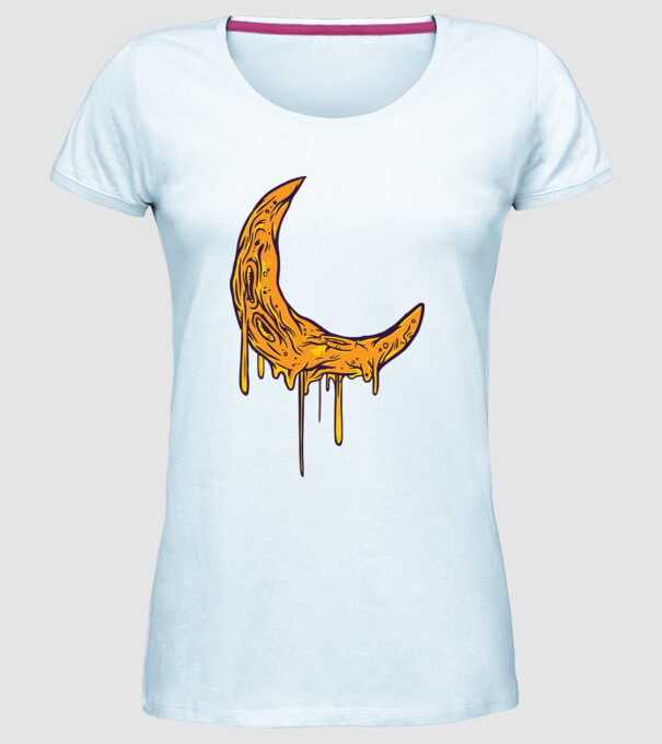 Luna topindu-se model albastru deschis pe tricou