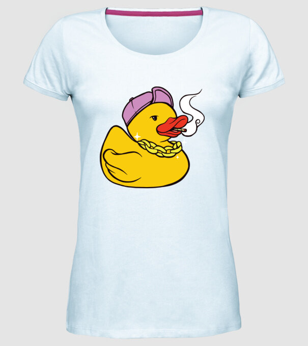 rățușcă de cauciuc Smoker model albastru deschis pe tricou