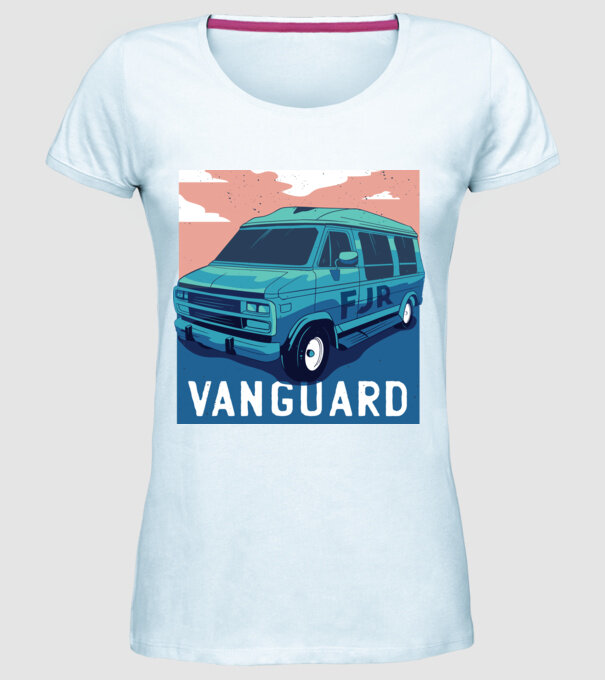Microbus Sport Autocaravană model albastru deschis pe tricou