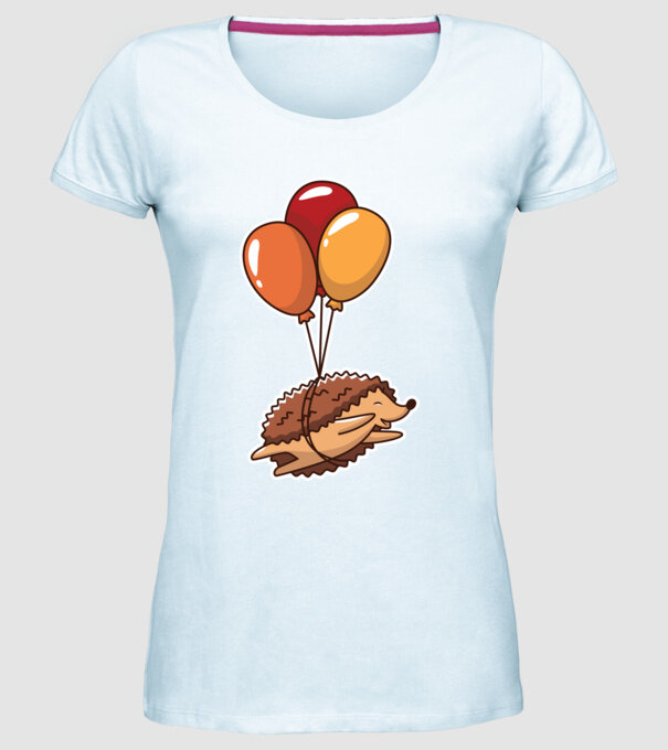 Arici cu balon model albastru deschis pe tricou