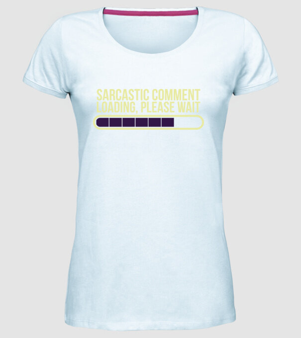 Comentariu sarcastic încărcare în curs model albastru deschis pe tricou