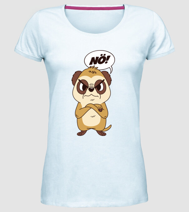 Suricată model albastru deschis pe tricou