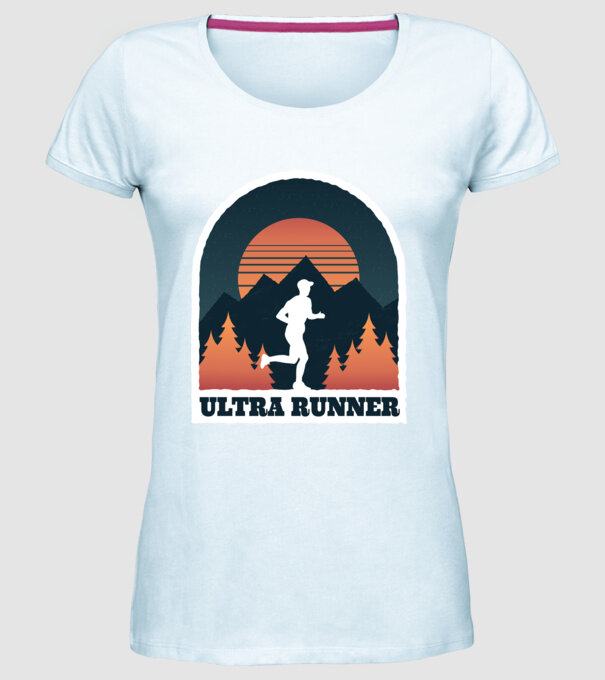 Ultra Runner Tricou alergare model albastru deschis pe tricou