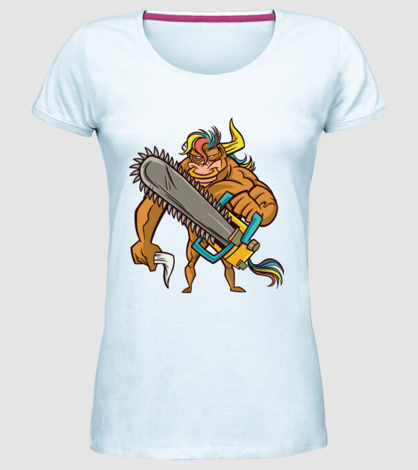 Unicorn Taur model albastru deschis pe tricou