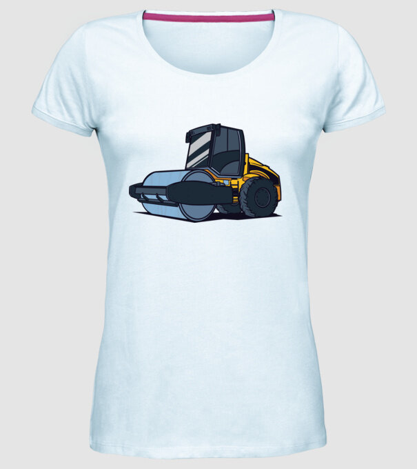 Rulou compresor model albastru deschis pe tricou