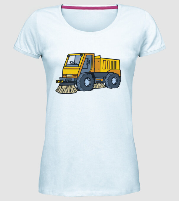 Camion spălare străzi model albastru deschis pe tricou
