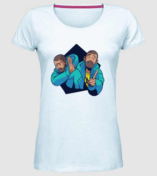 Tricou Meme amuzant model albastru deschis pe tricou