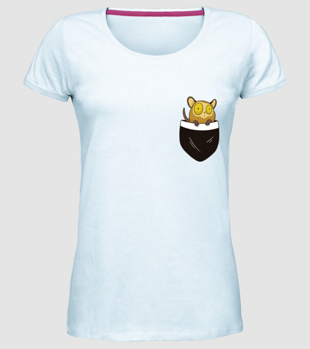 Maki de buzunar model albastru deschis pe tricou
