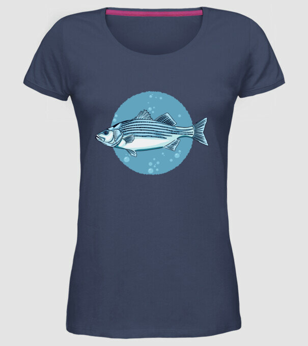 Biban de mare model albastru jeanși pe tricou