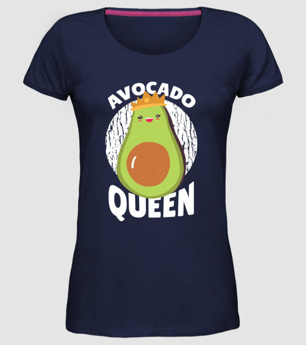 Avocado Queen Regina Avocado model albastru închis pe tricou