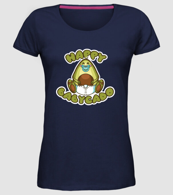 Avocado bebe model albastru închis pe tricou