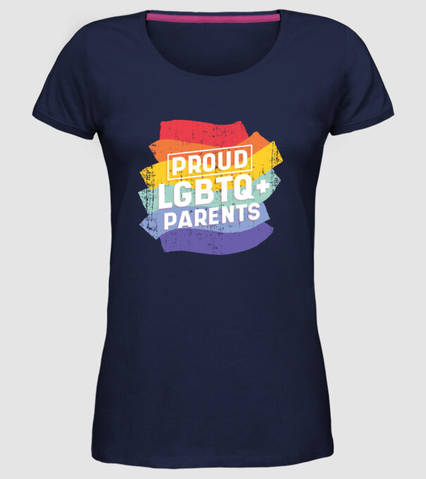 Părinți mândri LGBTQ model albastru închis pe tricou
