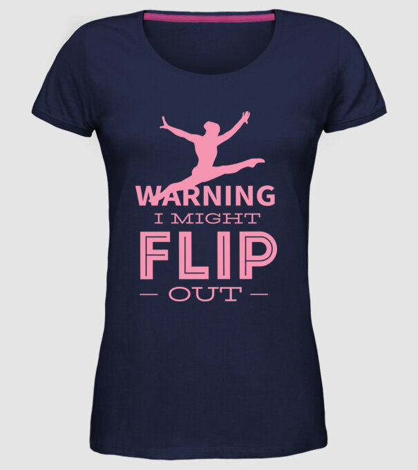 Gimnast model albastru închis pe tricou