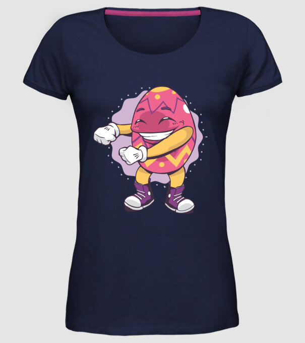 Ouă de Paște DAB model albastru închis pe tricou