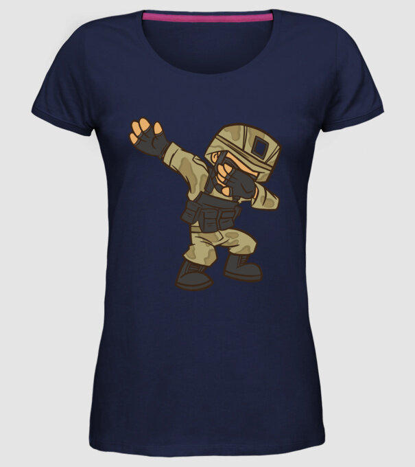 Soldat DAB model albastru închis pe tricou