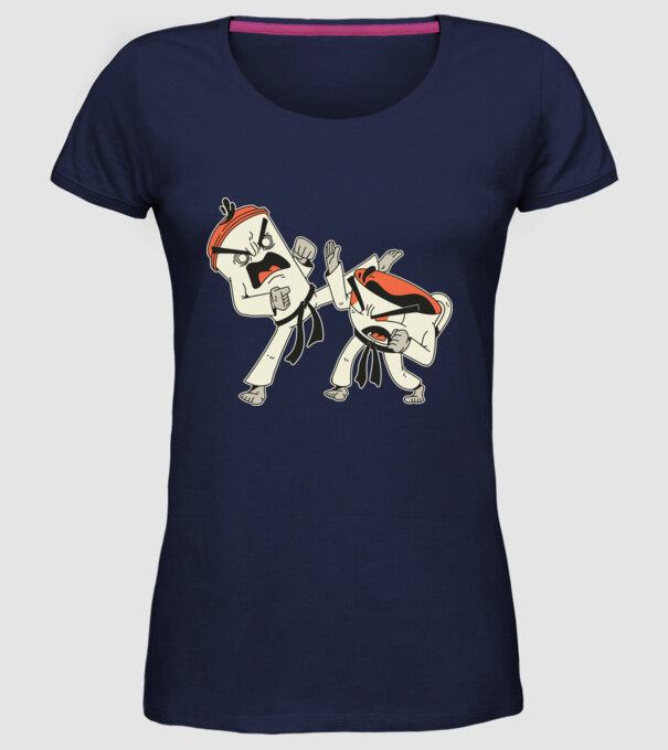 Cafea vs ceai model albastru închis pe tricou