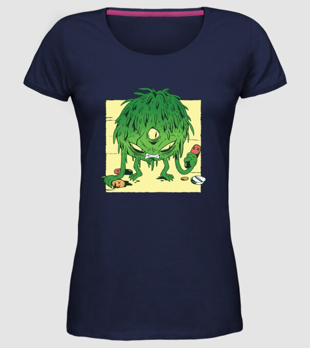 Coronavirus Monstru model albastru închis pe tricou