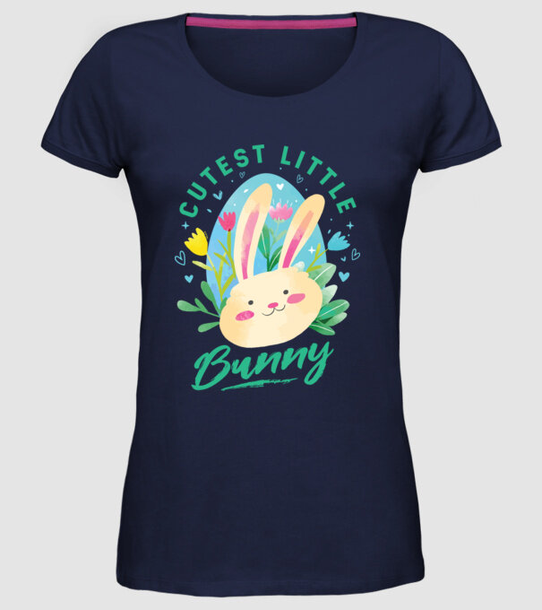 Cel mai dulce iepuraș model albastru închis pe tricou