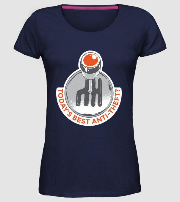Cutia de viteze manuală este cel mai bun anti-furt tricou amuzant model albastru închis pe tricou