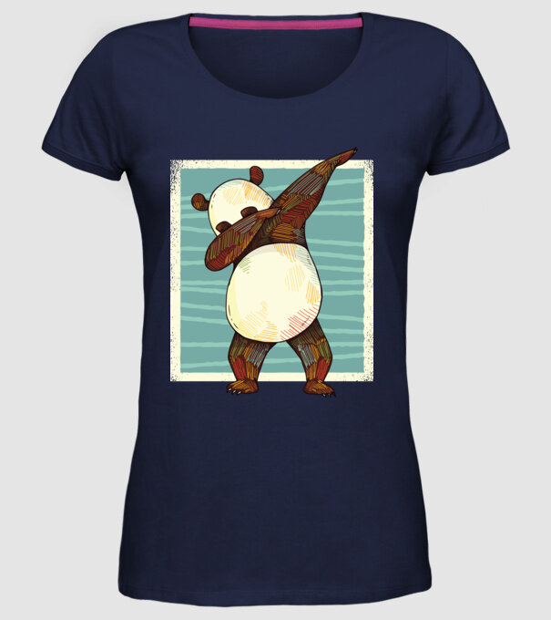 Panda DAB dans model albastru închis pe tricou