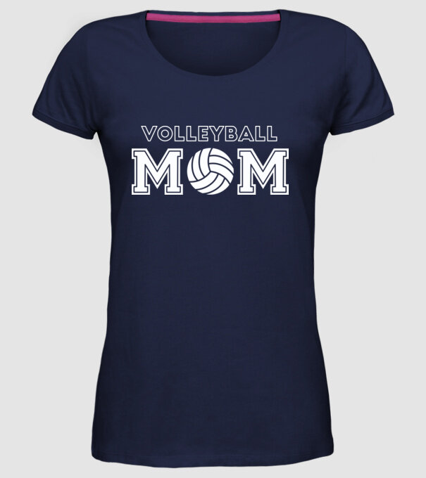 Mamă voleibalistă model albastru închis pe tricou